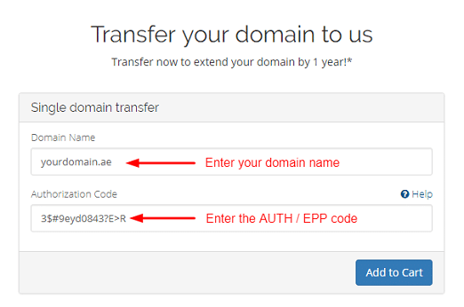 AEserver domain transfer